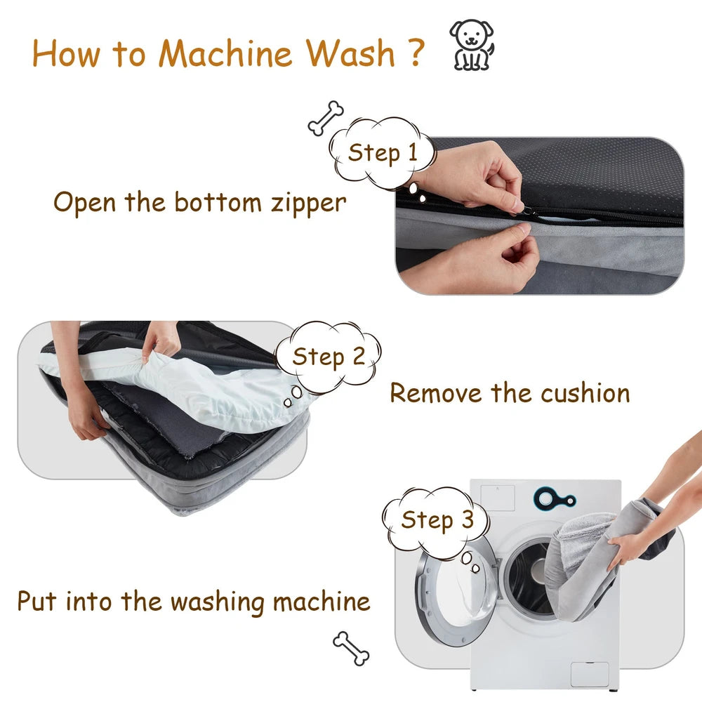 Cama ergonómica de espuma removible
